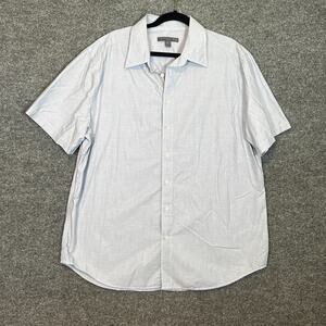 Old Navy Shirt Mens XL Blue Button Up Short Sleeve Chambray‎ Casual Y2K